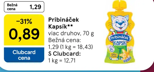 Pribináček Kapsík viac druhov