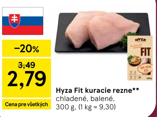Hyza Fit kuracie rezne chladené balené