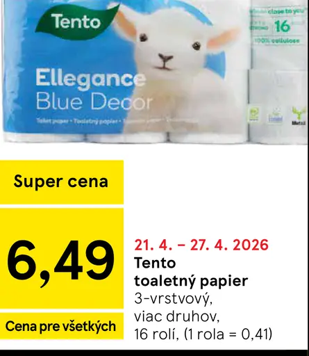 Tento toaletný papier 3-vrstvový rôzne druhy 8 ks