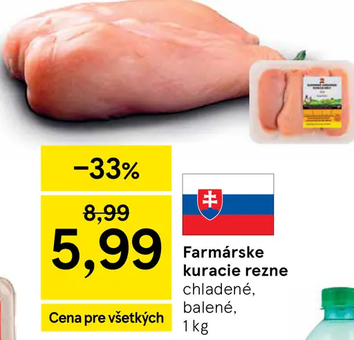 Farmárske kuracie rezne chladené, balené