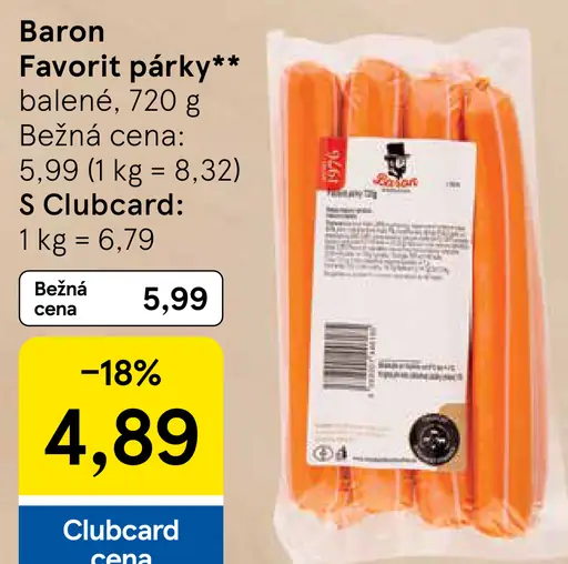 Baron Favorit párky