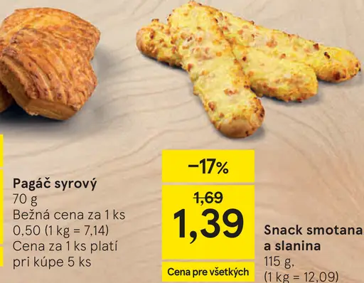 Snack smotana – slanina