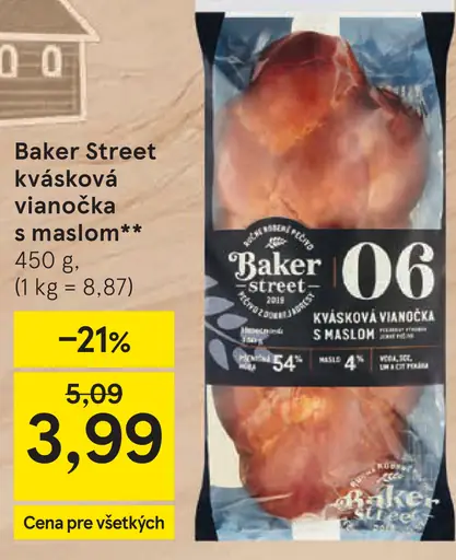 Baker Street Kvásková vianočka s maslom