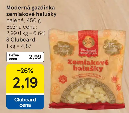 Moderná gazdinka zemiakové halušky