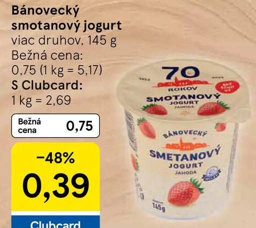 Bánovecký smotanový jogurt