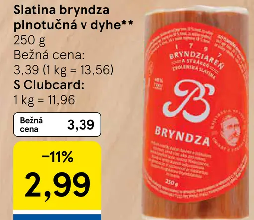 Slatina bryndza plnotučná v dyhe