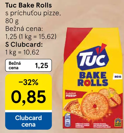 Tuc Bake Rolls príchuť pizza