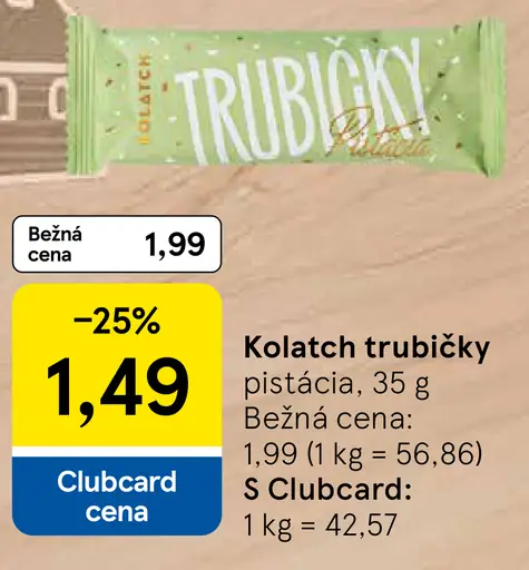 Kolatch trubičky pistáciová