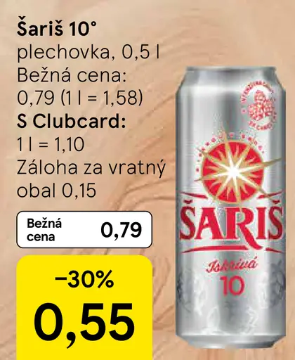 Šariš 10° plechovka