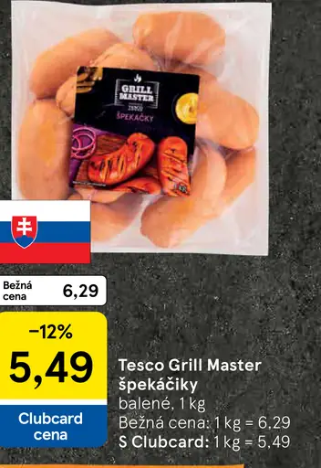 Tesco Grill Master špekačky