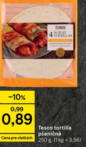 Tesco tortilla pšeničná