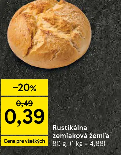 Rustikálna zemiaková žemľa