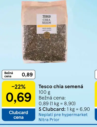 Tesco chia semená