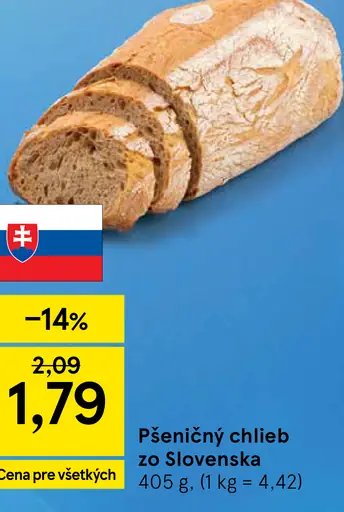 Pšeničný chlieb zo Slovenska