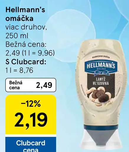 Hellmann's omáčka viac druhov