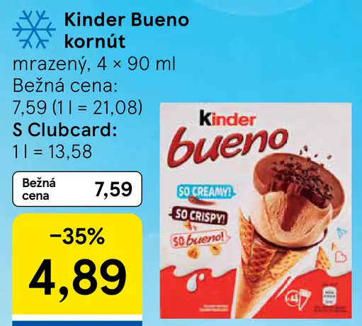 Kinder Bueno kornút mrazený