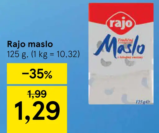 Rajo Tradičné maslo z lahodnej smotany