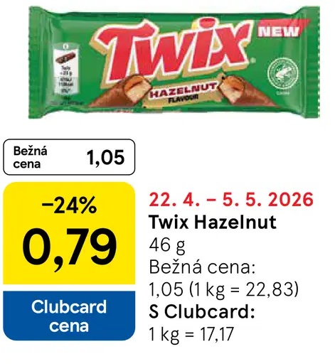 Twix Hazelnut tyčinka