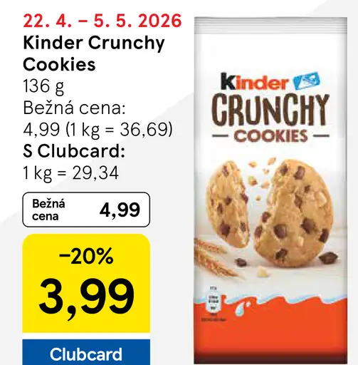 Kinder Crunchy Cookies sušienky