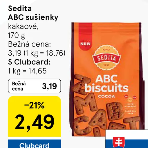 Sedita ABC sušienky kakao