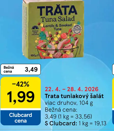 Trata tuniakový šalát