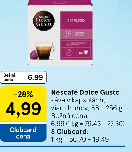 Nescafé Dolce Gusto káva v kapsulách