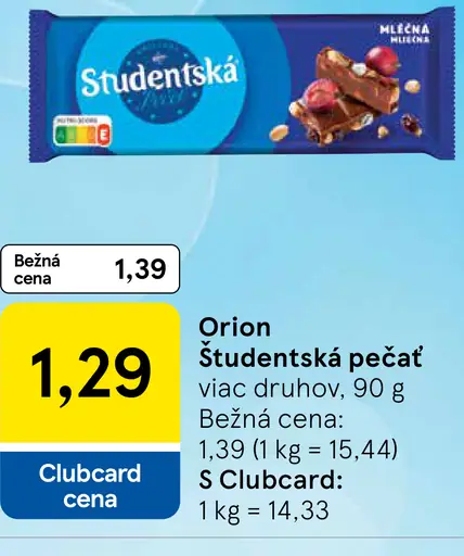 Orion Študentská pečať čokoláda