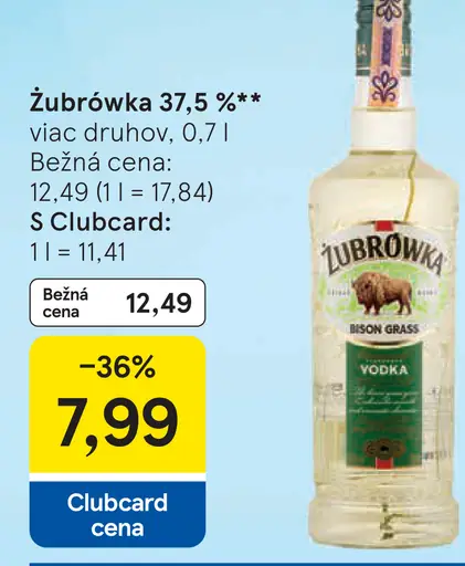 Żubrówka vodka 37,5 % viac druhov