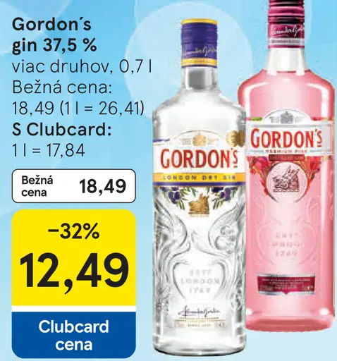Gordon’s gin 37,5 % viac druhov