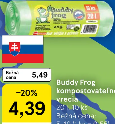 Buddy Frog kompostovateľné vrecia
