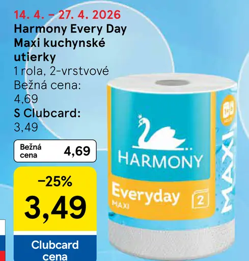 Harmony Everyday 2-vrstvové kuchynské utierky