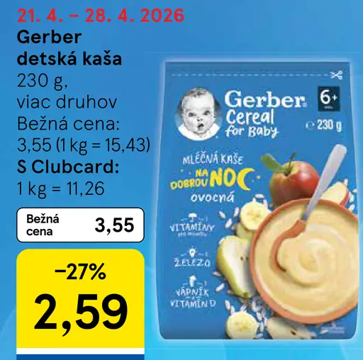 Gerber detská kaša