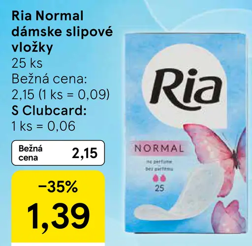 Ria dámske slipové vložky Normal