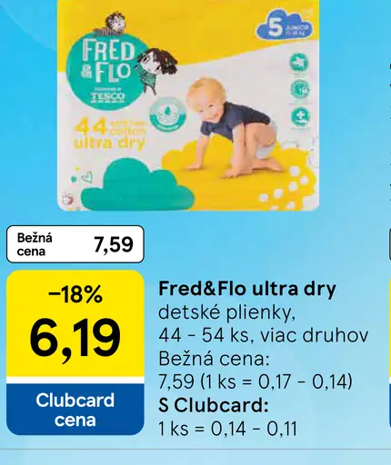 Fred&Flo ultra dry detské plienky