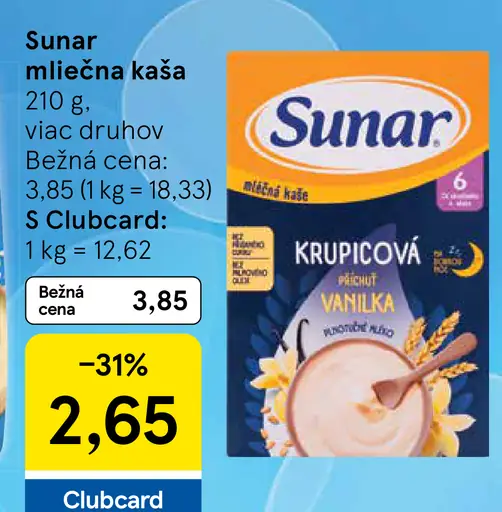 Sunar mliečna kaša