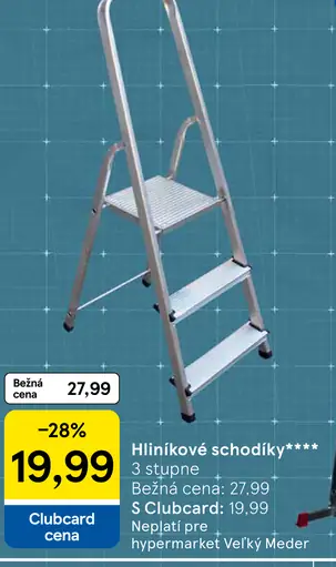 Hliníkové schodíky 3 stupne