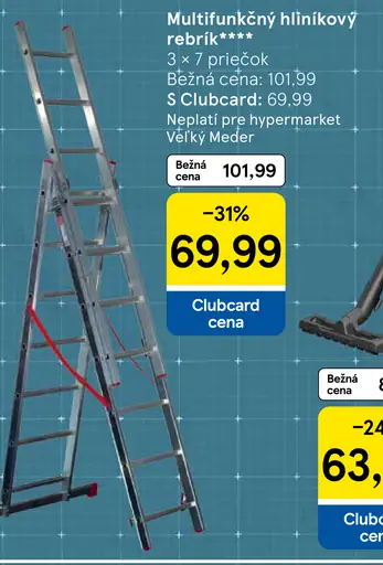 Multifunkčný hliníkový rebrík