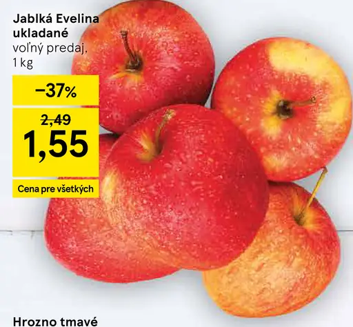 Jablká Evelina ukladané