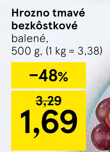Hrozno tmavé bezkôstkové balené