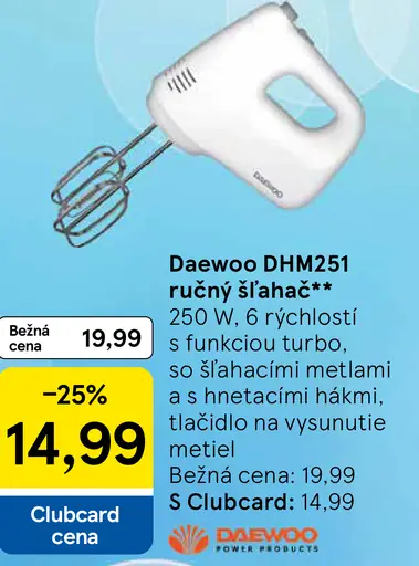 Daewoo DHM251 ručný šľahač