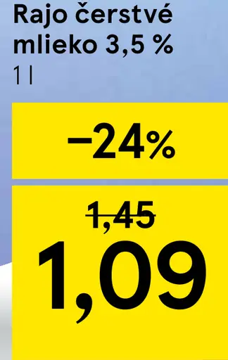 Rajo čerstvé mlieko 3,5%