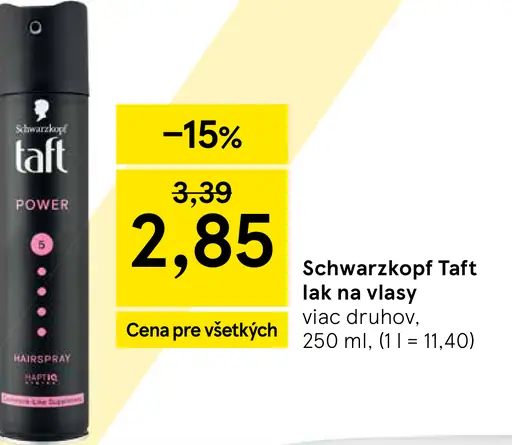 Schwarzkopf Taft lak na vlasy