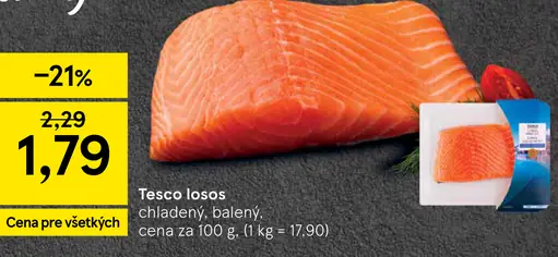 Tesco losos chladený, balený