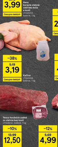 Heny kuracie stehná celé bez kože a kosti chladené, balené