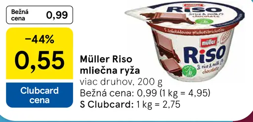 Müller Riso mliečna ryža rôzne druhy