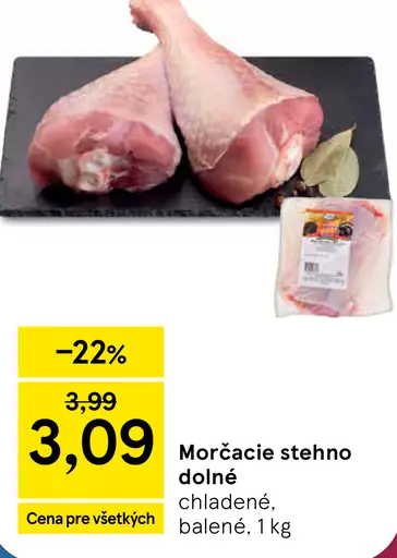 Morčacie stehno dolné chladené, balené