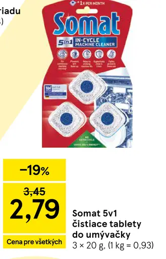 Somat 5v1 čistiace tablety do umývačky riadu