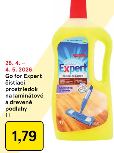 Go for Expert čistiaci prostriedok na laminátové a drevené podlahy