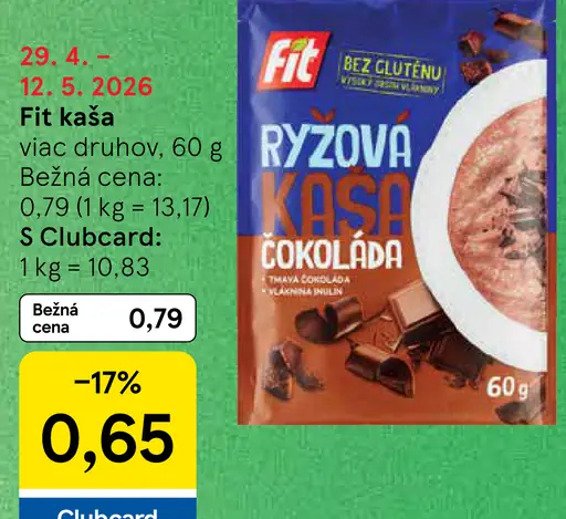 FIT Ryžová kaša Čokoláda