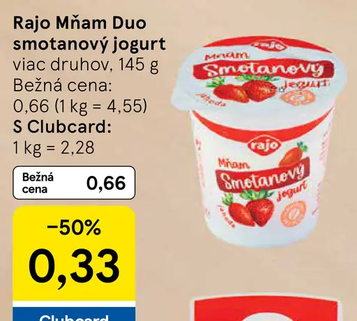 Rajo Mňam Duo smotanový jogurt